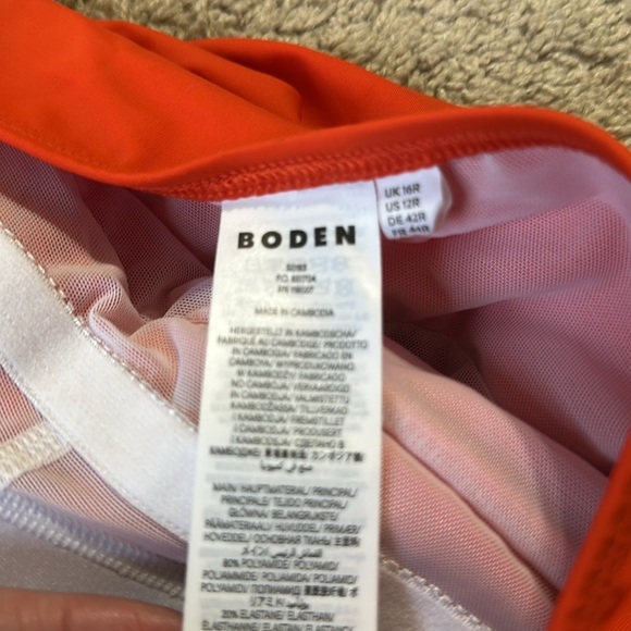 Boden Red Women's One Piece Swimsuit - Picture 5 of 7